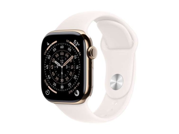 APPLE Watch S11 Titan Gold Cellular 42mm (Sportarmband blassrosa) M/L MF8X4ZR/A