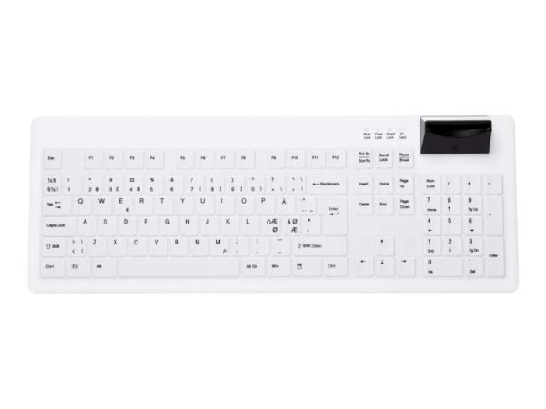 CHERRY AKTIVE KEY Hygiene Smart Card Desktop Keyboard Sealed AK-C8200F-UV-BW/NOR
