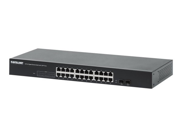 INTELLINET 24-Port Gigabit Ethernet Switch mit 2SFP Ports 561877