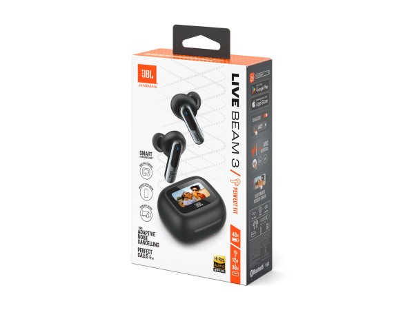 JBL Live Beam 3, Wireless, 20 - 40000 Hz, calls/music/sports/everyday, 82 g JBLLIVEBEAM3BLK