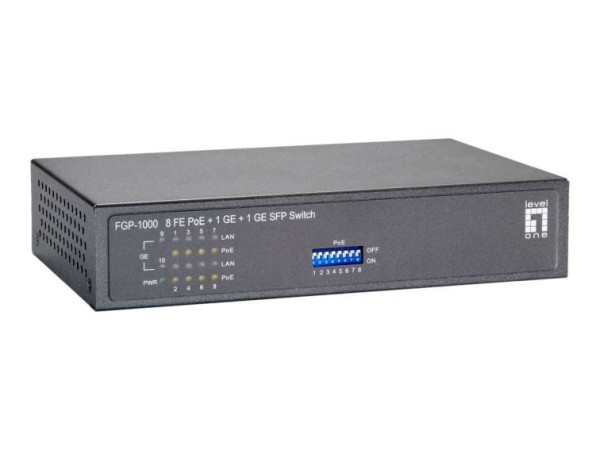 LEVEL ONE LevelOne FGP-1000W90 10-Port Fast Ethernet PoE Switch FGP-1000W90