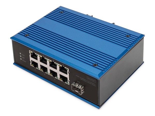 DIGITUS DIGITUS Industrial 8+1 Port Fast Ethernet Switch Unmanaged 8 RJ45 Ports 10/100mbits