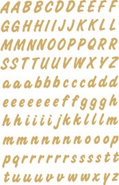 HERMA Buchstaben-Sticker A-Z, Folie wetterfest, gold