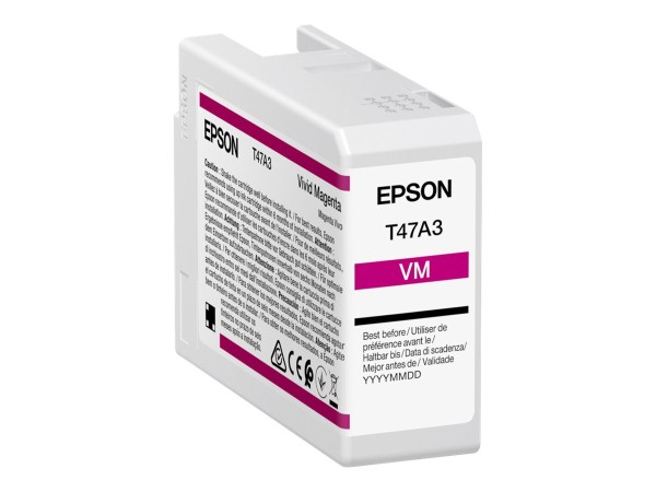 EPSON Singlepack Vivid Magenta T47A3 UltraChrome Pro 10 ink 50ml C13T47A300
