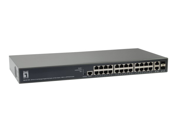 LEVEL ONE 26-Port L3 Lite Mgd PoE Switch GEP-2681