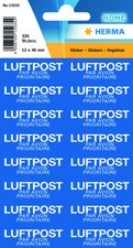 HERMA Textetiketten "MIT LUFTPOST", 12 x 40 mm, blau / weiß