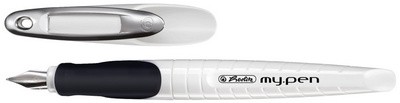 herlitz Füllhalter my.pen, Federbreite: M, weiß/schwarz