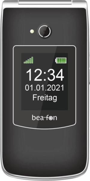 BEA-FON SL645 - 2G, Silver Line, Großtastenklapphandy, schwarz-silber 2G SL645_EU003B