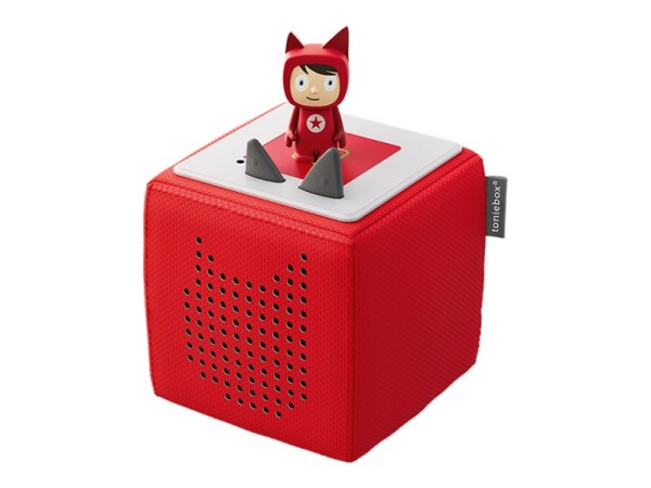 BOXINE TONIES Starterset (Toniebox + Kreativ-Tonie-Hörfigur), rot