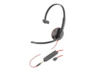 HP PLANTRONICS Headset Blackwire C3215 monaural USB-C & 3,5 mm