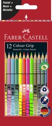 FABER-CASTELL Dreikant-Buntstifte Colour GRIP, 12er Etui