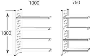 kerkmann Zusatz-Fachboden "M2", (B)750 x (T)400 x (H)40 mm