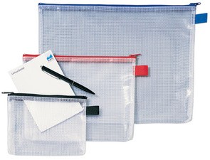 Rexel Reißverschlusstasche Mesh Bags, DIN A5, PVC, schwarz