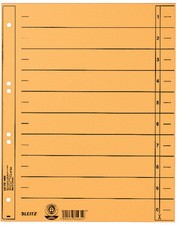 LEITZ Trennblätter, A4 Überbreite, Manilakarton 230g/qm,gelb