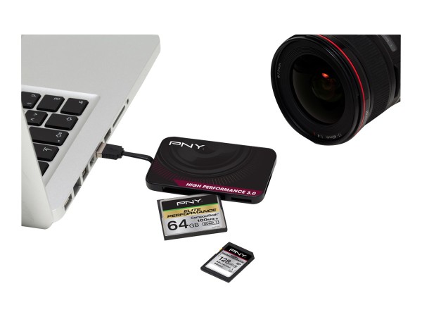 PNY Flash Card Reader High Performance 3.0 Formate SD/miniSD/microSD/SDHC/m FLASHREAD-HIGPER-BX