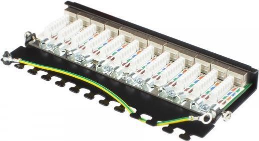 GOOD CONNECTIONS Patchpanel Cat.6A 12-Port 0,5 HE schwarz GC-N0121