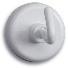 MAUL Kraftmagnet mit Haken, Durchmesser: 25 mm, weiß