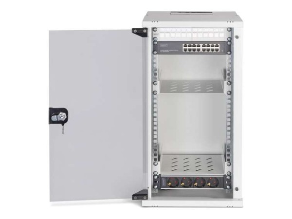 DIGITUS Netzwerk-Set 254 mm (10") - 12HE, 315x300 mm (BxT)we DN-49104-SET