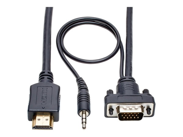 EATON TRIPPLITE HDMI to VGA + Audio Active Adapter Cable HDMI to Low-Profil P566-015-VGA-A