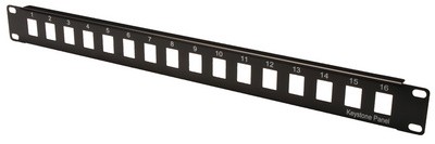 DIGITUS 19" Modular Patch Panel Leergehäuse, 16 Port