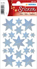 HERMA Weihnachts-Sticker DECOR "Sterne", gold, Holografie