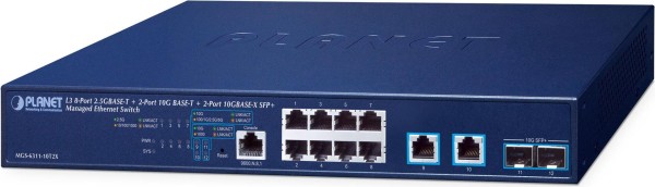 PLANET TECHNOLOGY PLANET TECHNOLOGY Layer 3 8-Port 2.5GBASE-T + 2-Port