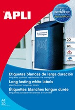 agipa Wetterfeste Folien-Etiketten, 99,1 x 57 mm, weiß