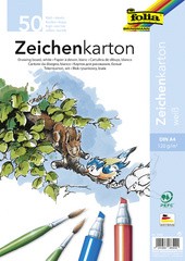 folia Zeichenkarton, DIN A4, 120 g/qm, weiß