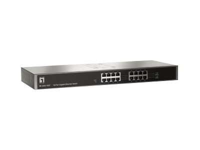 LEVEL ONE LevelOne - GSW-1657 16-Port 19"" Unmanaged Gbit Ethernet Switch GSW-1657