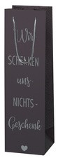 SUSY CARD Flaschentüte "Wir schenken uns Nichts-Geschenk"