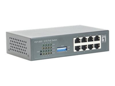 LEVELONE LEVEL ONE 8 FE PoE Switch,90W