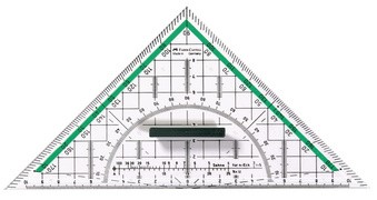 FABER-CASTELL Geodreieck BK 1 klein, mit Griff