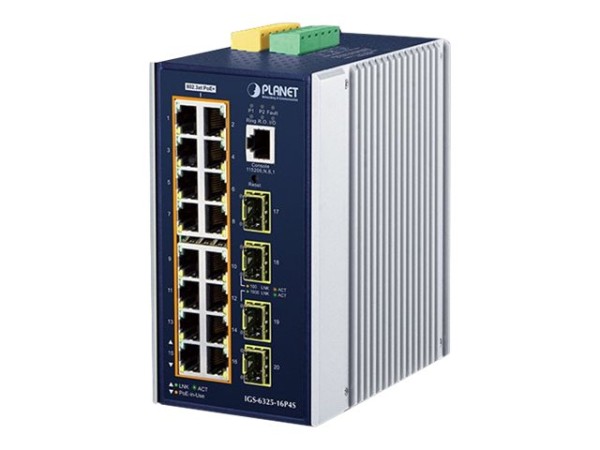 PLANET TECHNOLOGY PLANET Industrial 16-Port 10/100/1000T + 4 1G/2,5 SFP IGS-6325-16P4S
