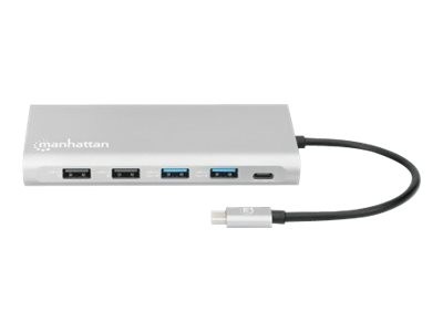 IC INTRACOM MANHATTAN 12-in1 Dockingstation 3xHDMI 4xUSB USB-C DP RJ45