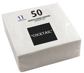 PROnappe Cocktail-Servietten, 200 x 200 mm, elfenbein