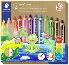 STAEDTLER Hexagonal-Buntstift Noris junior, 12er Kartonetui