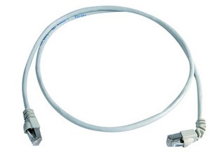 Telegärtner Patchkabel, Kat.6A (tief), S/FTP, 1,0 m, grau