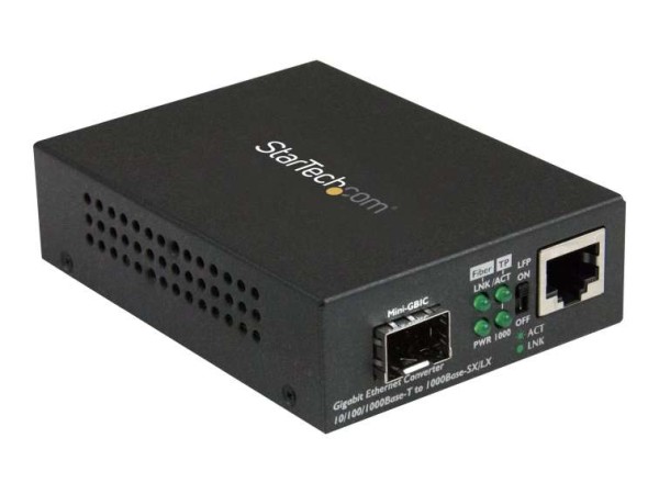 STARTECH.COM Gigabit Ethernet Glasfaser Medienkonverter mit offenem SFP Ste MCM1110SFP