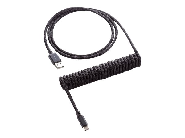 CABLEMOD Clas. Coiled Keyb. Cab bk 1,50m | USB-A > USB-C CM-CKCA-CK-KK150KK-R