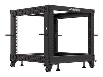 LANBERG OPEN RACK 19" 9U 600X600-1100 ADJUSTABLE BLACK OR01-6109-B