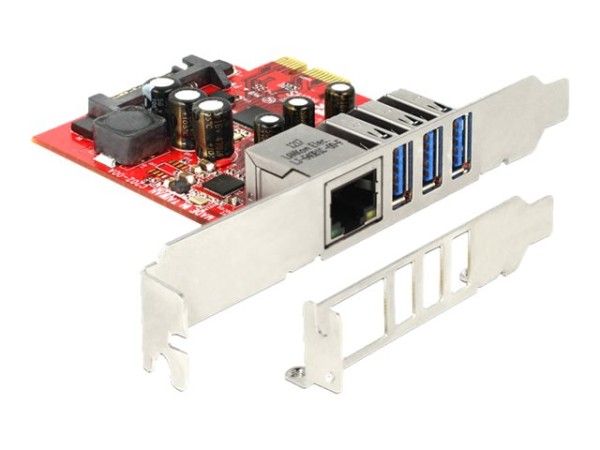 DELOCK DELOCK PCI Ex Card > USB 3.0 + 1x ext. Gigabit LAN Low