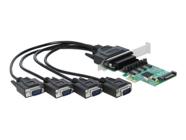 DELOCK DELOCK PCI Express Karte zu 4 x Seriell RS-232 mit Spannungsversorgung (89938)