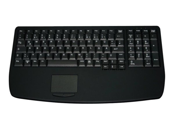 CHERRY Industry 4.0 Notebook Style Ultraflat Touchpad Keyboard with NumPad AK-7410-GP-B/US