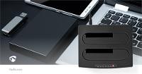 NEDIS NEDIS Festplatten-Dockingstation 2 Festplatten - USB 3.2 Gen1, USB Type-A, 2.5 / 3.5 ", USB 3.2 Gen1