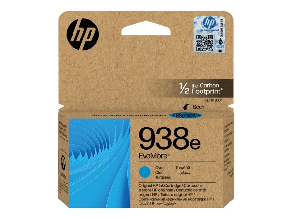 HP 938e EvoMore - Cyan - original - Tintenpatrone - für Officejet Pro 8130e 4S6X9PE