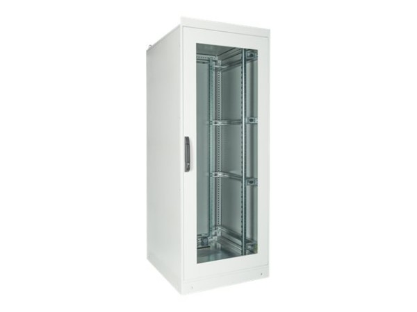 DIGITUS DIGITUS 42HE Netzwerkschrank Indoor IP55 2100x800x1000mm Hartglastur inkl. Sockel Schwarz RAL 9005