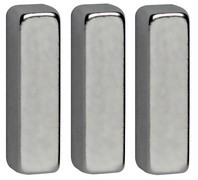 MAUL Neodym-Stabmagnete, (B)4 x (T)15 x (H)4 mm, nickel