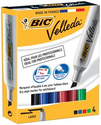 BIC Whiteboard-Marker Velleda 1781, Keilspitze, 4er Etui