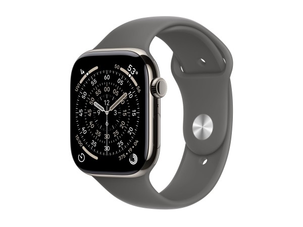 APPLE APPLE Watch S11 Titan Natur Cellular 46mm (Sportarmband steingrau) S/M