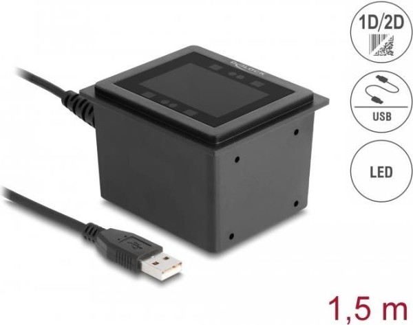 DELOCK DELOCK USB Barcodescanner 1D und 2D kabelgebunden